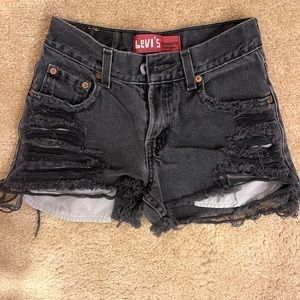 Levis Black Denim Shorts